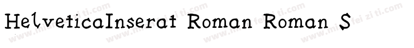 HelveticaInserat Roman Roman SemiBo字体转换